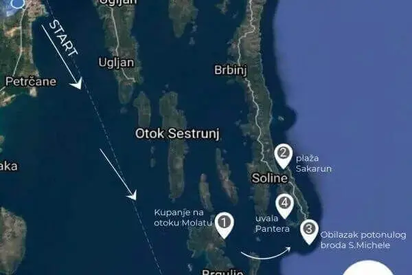 Dugi otok map