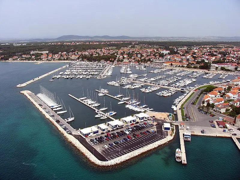 Marina Kornati Biograd aerial shot