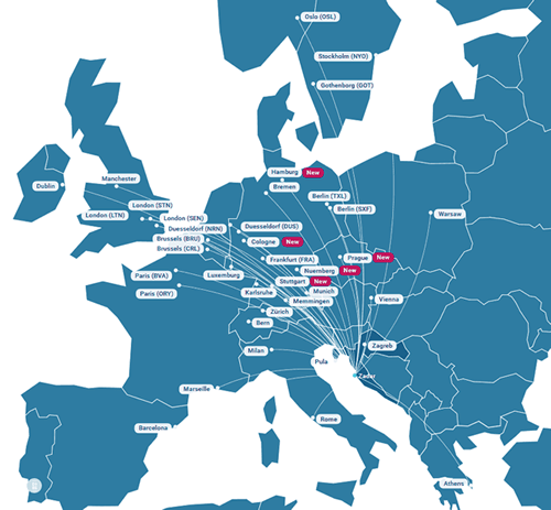 Zadar Airport destinations