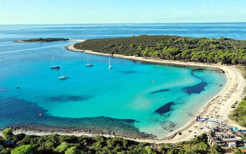 Sakarun beach aerial